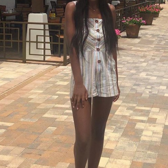 REBELLION STRIPED MULTI COLOR ROMPER - Picture 4 of 4